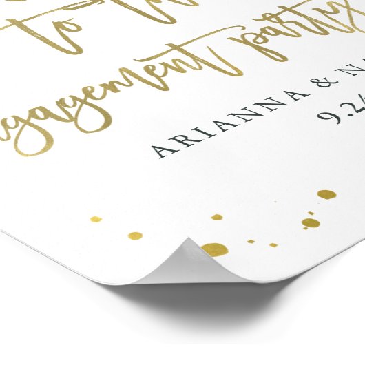 Poster Bienvenue à la réception de la Géode turquoise et  (Coin)