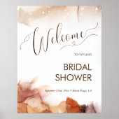 Poster Bienvenue à la réception de mariage à l'encre oran (Devant)