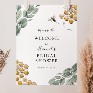 Poster Bienvenue à la réception de mariage au miel d'euca