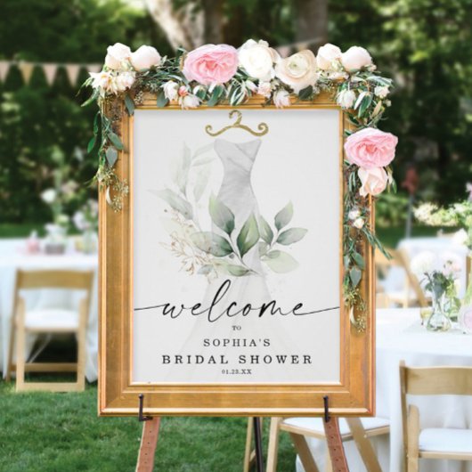 Poster Bienvenue à la réception de mariage au thème de ve