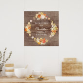 Poster Bienvenue à la réception de mariage aux citrouille (Cuisine)