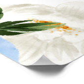 Poster Bienvenue à la réception de mariage Boho fleurs bl (Coin)