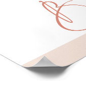 Poster Bienvenue à la réception de mariage Boho White Orc (Coin)