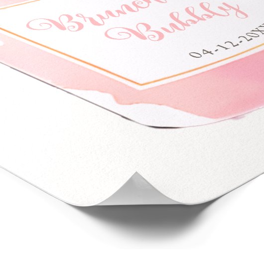 Poster Bienvenue à la réception de mariage Brunch et Cham (Coin)