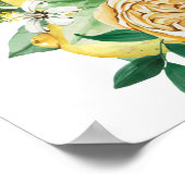 Poster Bienvenue à la réception de mariage chic floral gé (Coin)