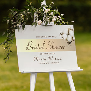Poster Bienvenue à la réception de mariage élégante aux f