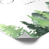 Poster Bienvenue à la réception de mariage en forêt de mo (Coin)