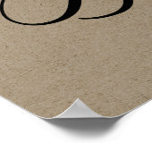 POSTER BIENVENUE À LA RÉCEPTION DE MARIAGE FLEURIE KRAFT  (Coin)