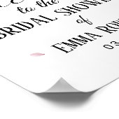 Poster Bienvenue à la réception de mariage Fleurs de ceri (Coin)