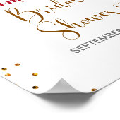 Poster Bienvenue à la réception de mariage florale de Noë (Coin)