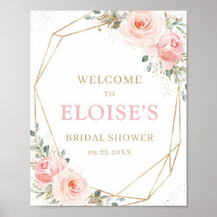 Poster Bienvenue à la réception de mariage géométrique do