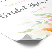 Poster Bienvenue à la réception de mariage Rustic Blossom (Coin)