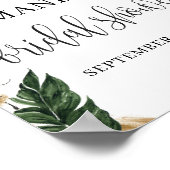 Poster Bienvenue à la réception de mariage thème feuilles (Coin)