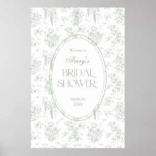 Poster Bienvenue à la réception de mariage vintage toile 