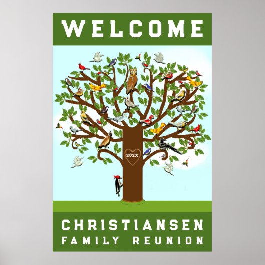 Poster Bienvenue à la réunion de famille créative (Devant)