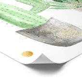 Poster Bienvenue à la Soirée de Fiançailles Fiesta Cactus (Coin)