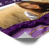 Poster Bienvenue à la soirée photo chic Bat mitzvah d'or (Coin)