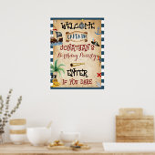 Poster Bienvenue à la soirée Pirate (Cuisine)