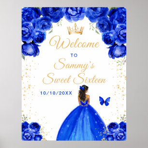 Poster Bienvenue à la Sweet Sixteen de la Princesse à la