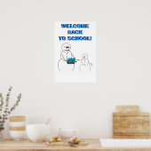 Poster Bienvenue à l'affiche de retour de l'élève à l'éco (Cuisine)