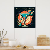 Poster Bienvenue À L'Âge Spatiale Atomic Martini Club (Cuisine)