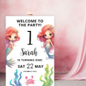 Poster Bienvenue à l'anniversaire de la petite sirène