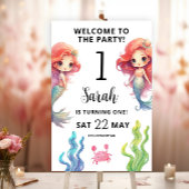 Poster Bienvenue à l'anniversaire de la petite sirène