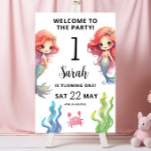 Poster Bienvenue à l'anniversaire de la petite sirène