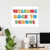 Poster Bienvenue à l'école (Bureau à domicile)