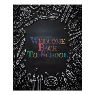 Poster Bienvenue à l'école – Nouvelle année scolaire