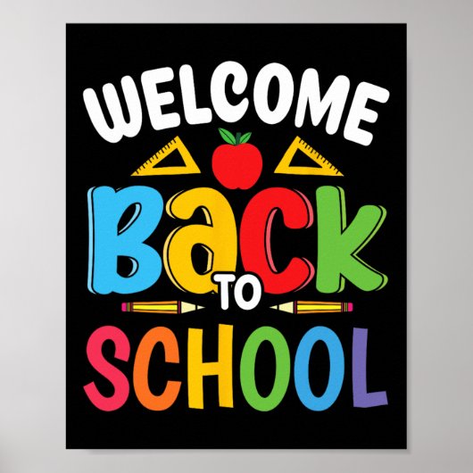 Poster Bienvenue à l'école Professeur Étudiant Premier Jo (Devant)