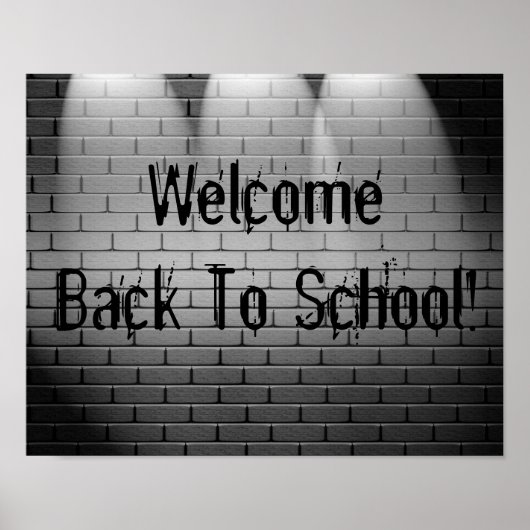 Poster Bienvenue À L'École ! Symbole d'impression de l'af (Devant)