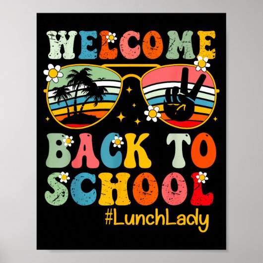 Poster Bienvenue à l'école, travailleuse de cafétéria, da (Devant)