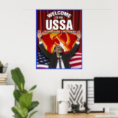 Poster Bienvenue à l'USSA (Bureau à domicile)
