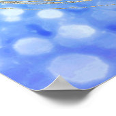 Poster Bienvenue à Mariage Fiançailles Gold Frame Bleu (Coin)