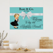 Poster Bienvenue À Mon Premier Brunch Anniversaire (Cuisine)