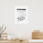 Poster Bienvenue à notre cérémonie débranchée (Cuisine)