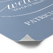 Poster Bienvenue À Notre Commencement Dusty Blue Sign (Coin)