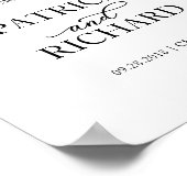 Poster Bienvenue à Notre Début | Panneau Chic Script (Coin)