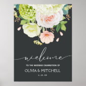 Poster Bienvenue à Notre Floral Mariage (Devant)