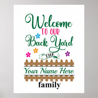 Poster Bienvenue à notre Jardin