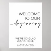 Poster Bienvenue À Notre Mariage Débutant (Devant)