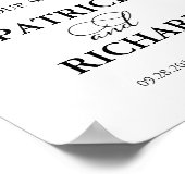 Poster Bienvenue à notre Mariage Elegant Calligraphy Sign (Coin)