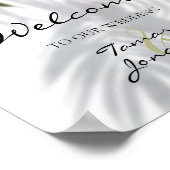 Poster Bienvenue À Notre Mariage Palms Orchids Shadows Be (Coin)