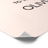 Poster Bienvenue à notre Mariage rose pâle (Coin)