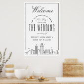 Poster Bienvenue à Notre Mariage San Diego ! (Cuisine)