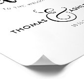 Poster Bienvenue à notre mariage - Signal personnalisé (Coin)