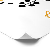 Poster Bienvenue à notre ruche | Illustration lunaire (Coin)