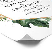 Poster Bienvenue à notre tropical mariage (Coin)