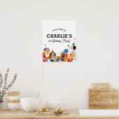 Poster Bienvenue à Pawty Chien Chien Chiot (Cuisine)